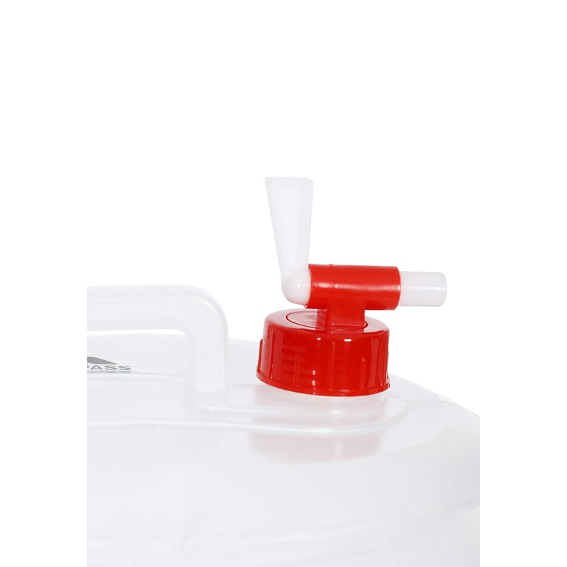 Trespass Squeezebox, Clear, Faltbarer Wasserkanister 6 Liter, Weiß