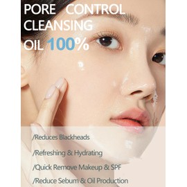 60PCS Mini Cleansing Oil, Individually Face Makeup Pore Cleansing, Speedy & Deep & Gentle Face Cleanser, Camellia Facial Oil Cleanser, Travel Size Makeup Remover