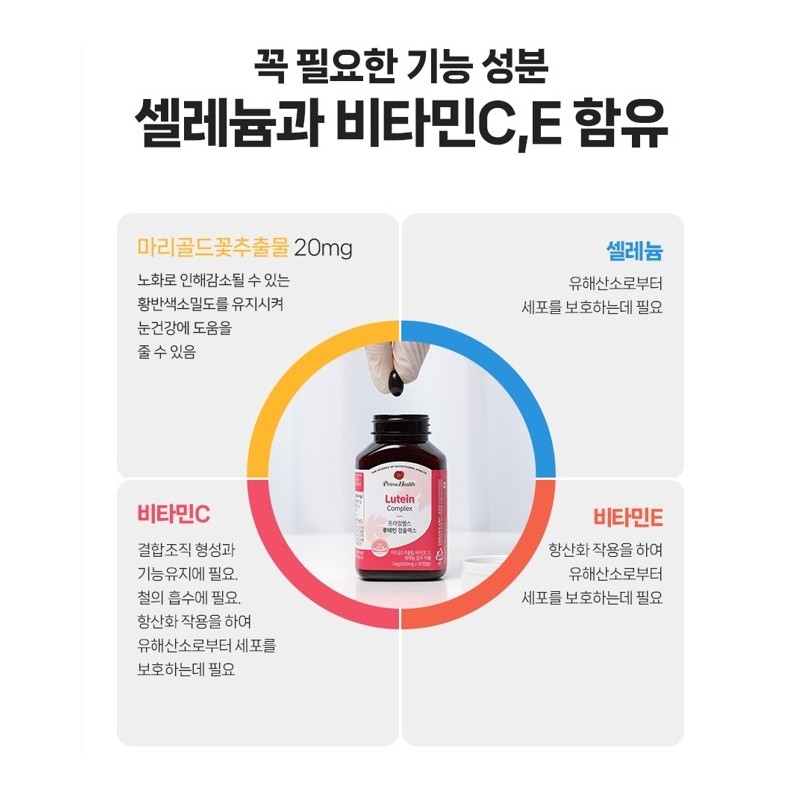 Eye health lutein complex nutritional supplement selenium vitamin C antioxidant