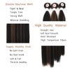 Yaki Straight Synthetic Hair 6 Bundles with Easy Closure Heat