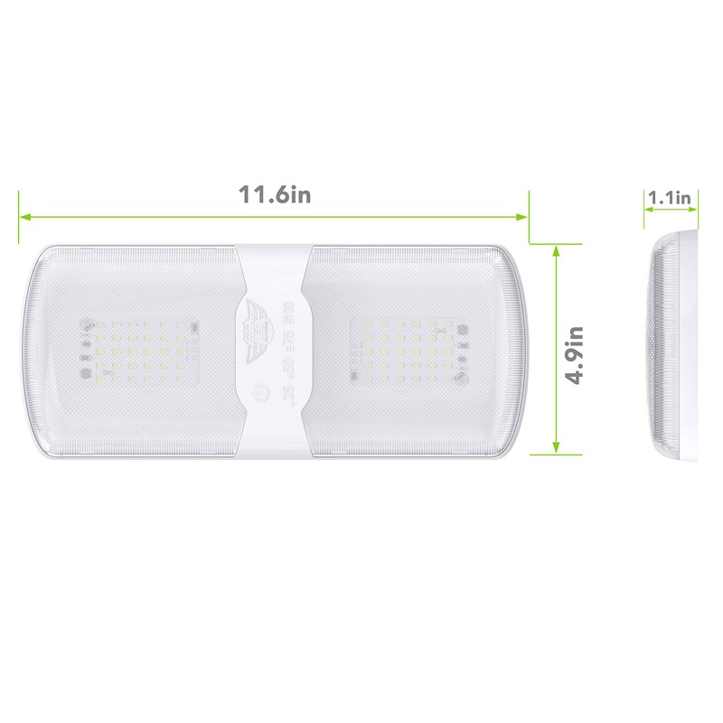 Leisure LED 5-Pack RV LED Ceiling Double Dome Light Fixture