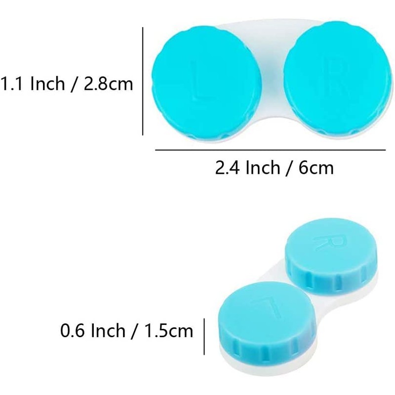 KISEER 24 Pack Colorful Contact Lens Case Box Holder Container