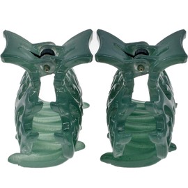 Camila Paris CP2908/2 Set of 2 French Hair Clips for Women, Green Antique Girls Hair Claw Clips Jaw Fashion Durable Styling Hair Accessories for Women, Strong Hold No Slip Grip, Made in France. 1 inch