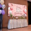 Happy 15th Birthday Banner Rose Gold 1.1 x 1.8m Happy