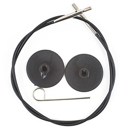 KnitPro Strickkabel mit Stecker, Holz, Black, 56 cm