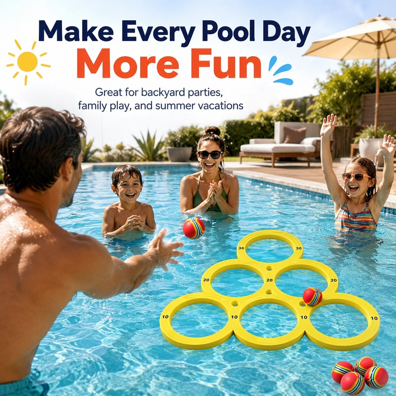 Floating Pool Toss Game Set for Summer Fun – EVA