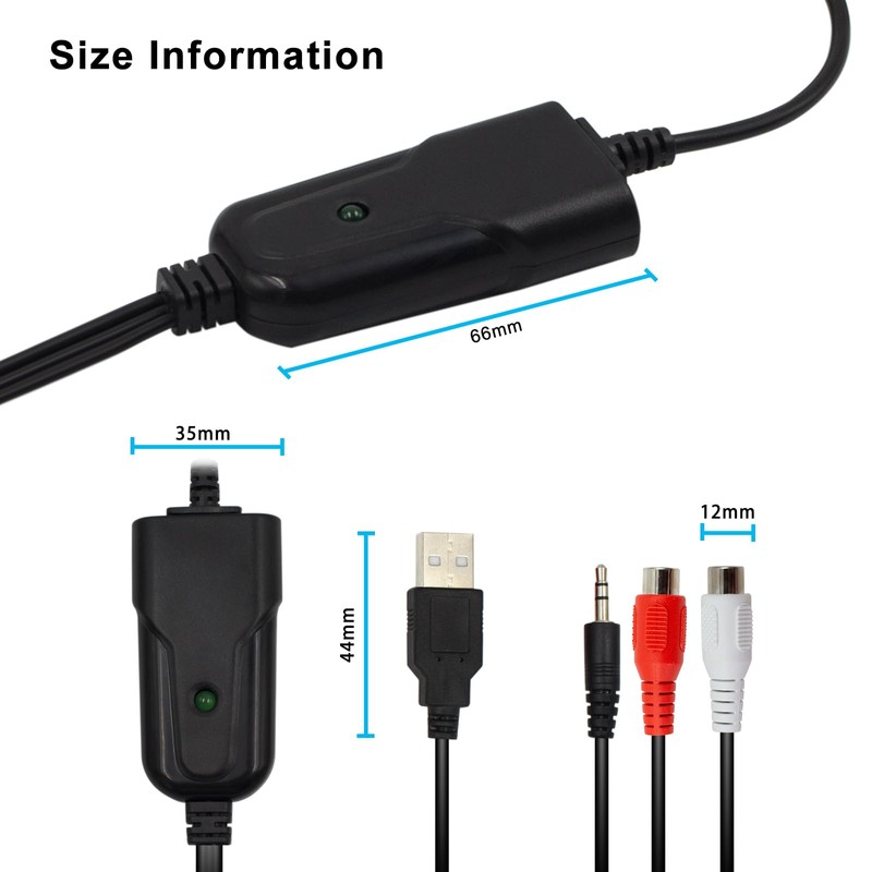 Wiistar USB Audio Capture Card Cassette Tapes AM FM Radio