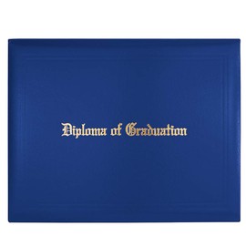 GraduationMall Imprinted Diploma Cover for Certificate 8.5''x 11'' Royal,1-Pack