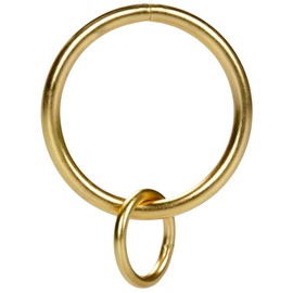 Anillo de cortina con ojales para cortinas de 2 pulgadas para ganchos de panel, diámetro interior de 1.7 pulgadas, se adapta a barras de hasta 1.4 pulgadas (14 piezas, dorado)