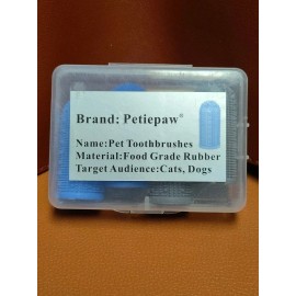Petiepaw New - Petiepaw Pet fingertip Toothbrushes - 4 - soft rubber for cats  & dogs