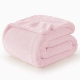 WAVVE Fleece Blanket Sofa Throw Pink 4ft x 5ft - Fluffy Soft Warm Versatile Blanket for Sofa/Couch/Bed Throw/Single Size, 130x150 cm