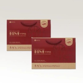 Chong Kun Dang red ginseng deer antler premium 30 packs parents filial piety gift 2 boxes / 종근당 홍삼 녹용 프리미엄 30포 부모님 효도 선물 2박스