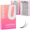 Curacoro LashFolio Double Spike Promade Fans, Handmade Volume Eyelashes, 5D