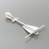 925 Sterling Silver Nautical Charm Pendant, 3-D Danforth Anchor Moveable