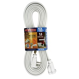 POWTECH Heavy Duty 12 FT Air Conditioner and Major Appliance Extension Cord UL Listed 14 Gauge, 125V, 15 Amps, 1875 Watts Grounded 3-PRONGED Cord