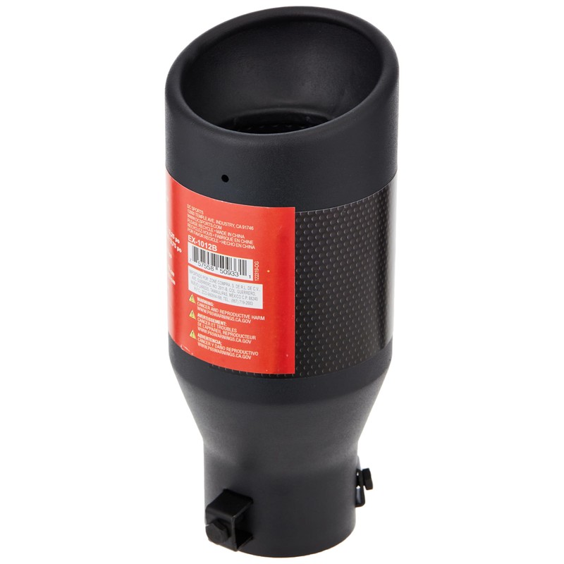 DC Sports EX-1012B Performance Bolt-On Resonated Muffler Slant Tip with
