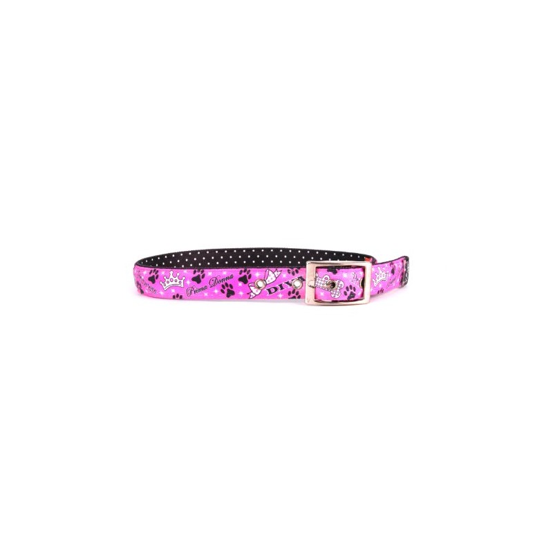 Yellow Dog Design Uptown Collar, Small, Diva Dog on Black