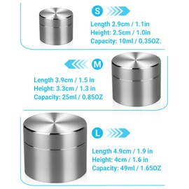 LENWISYF Odour-proof tin, contains S + M + L pure titanium alloy sealing box, tea leaf canister container, mini portable box, herbs and spices for pills, herbs and spices