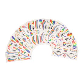 VICASKY 15sheets Pride Day Temporary Glitter Tattoo Sticker for Women Realistic Fake Body Sticker Temporary for Adults Decorative Party Favor