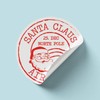 Gelz 30 x Small Santa AIR Mail Christmas Stickers Gift