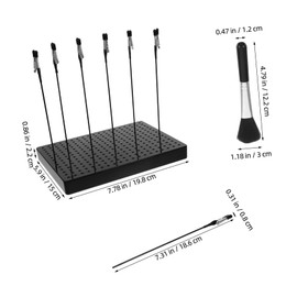 jojofuny Model Painting Stand Base Kit -Purpose Design for Drying Small Parts Bendable Model Painting Bases Cleaning Brush Included