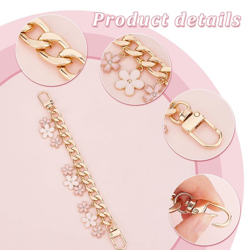 PH PandaHall 2pcs Purse Chain Strap Replacement 7.9" Short Chain