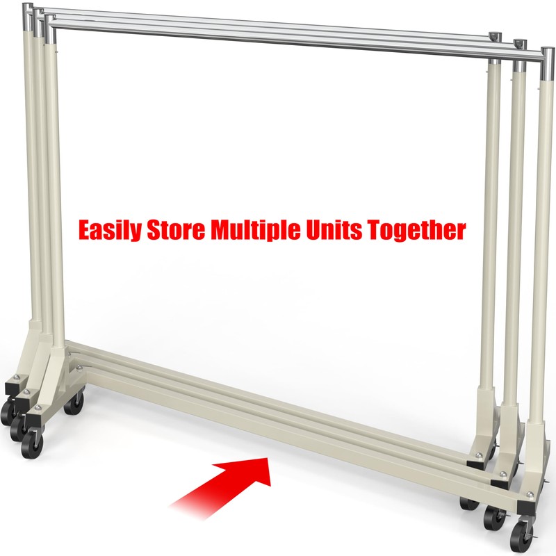 Simple Houseware Industrial Grade Z-Base Garment Rack, 500lb Load with