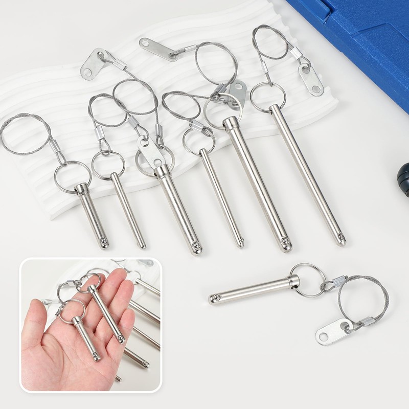 PATIKIL Quick Release Pins, Diameter: 0.3 inches (5/16 mm), Total