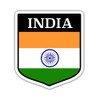 Squiddy India Flag Shield - Vinyl Sticker for Car, Laptop, Notebook (5" high)