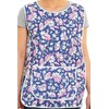 Ladies Floral Design With Piping Tabard Apron Overalls Front Pocket