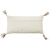 Mud Pie Fall Tassel Pillow, Tan
