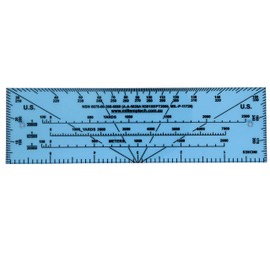 MTT PL - Military-Protractor-11720 made to NSN 6675-00-266-6880 is a pocket sized land navigation map tool including a degrees protractor inches ruler in Yards and Meters.