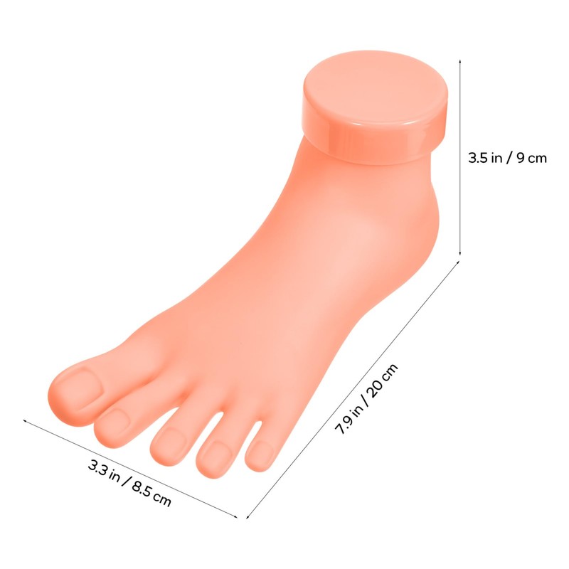 WOONEKY Professional Manicure Training Aid Nail Art Foot Model Elasticity