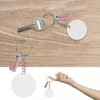 30Set DIY HandPainted Acrylic Keychain Blanks Circles Keychain Tassel Set