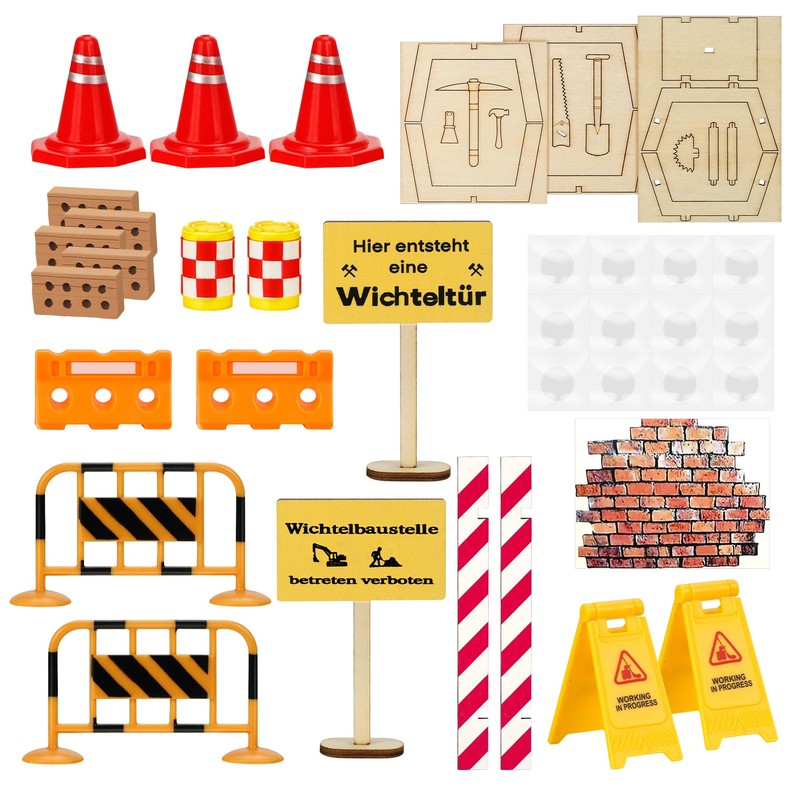 Gnome Construction Site Gnome Accessories Christmas Gnome Construction Site Set