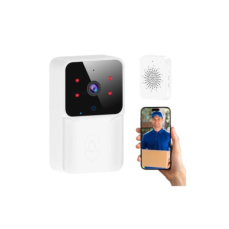 Yakiter Video Timbre Inteligente, Mbre Inalambrico Exterior con Camara,Timbre Inteligente