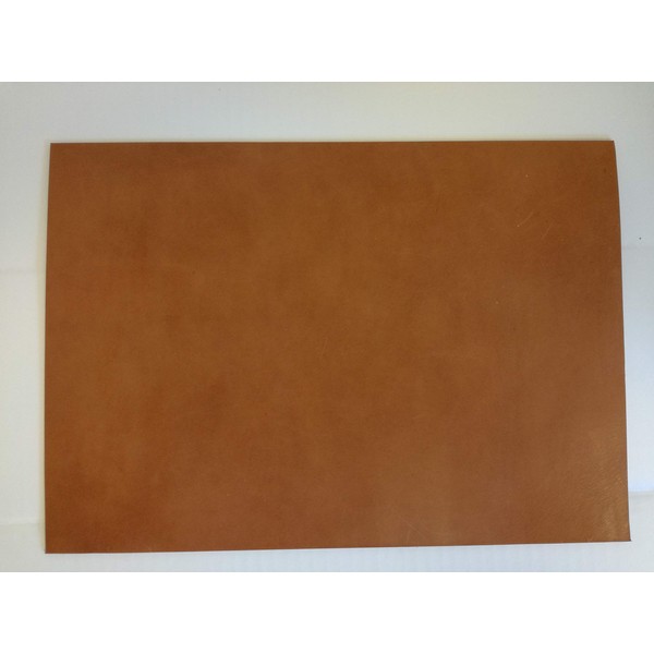 24 x 34 cm large leather cut, colour cognac, plain leather, thick leather, hallmarked leather, vegetable-tanned cowhide, full-grain leather with approx. 3.2-3.5 mm thickness and pure scar pattern,