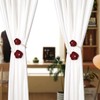 SUQ I OME 2 Pieces Handmade Artificial Flower Curtain Holdbacks,Curtain