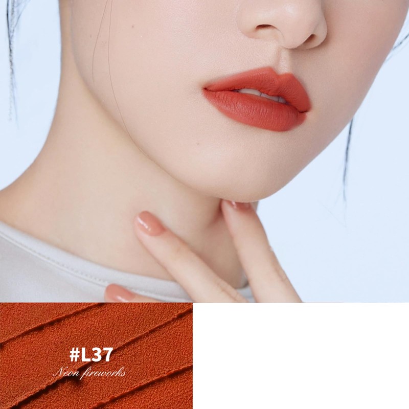 HESBUTY Lipstick, Velvet Texture, Color Transfer, Keep Color Development, Trend