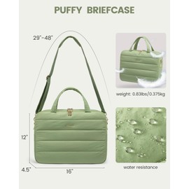 LOVEVOOK Laptop Bag For Women, 15.6 Inch Puffer Laptop Briefcase, Lightweight Work Bussiness Messenger Bag, Large Computer Shoulder Bag, Office, Travel, College, Teacher