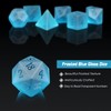 Glass DND Dice, DNDND 7 Piece Dark Blue Glass Dice