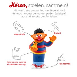 tonies tonies Hörfigur für Toniebox, Sesamstraße – Ernie, Hörspiel mit Liedern für Kinder ab 3 Jahren, Spielzeit ca. 45 Minuten