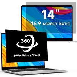 Laptop Privacy Screen 14 Inch 16:9 - Removable Anti-Glare Blue Light Computer Privacy Filter Shield & Protector for 14'' Hp Acer Asus Lenovo Dell Thinkpad Monitor