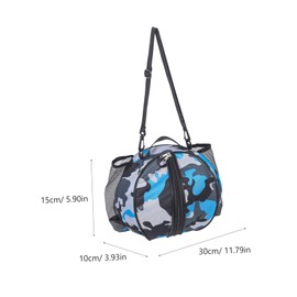 BESPORTBLE Basketball Bag Shoulder Straps Soccer Sports Bag Mesh Side Compartment Easy to Carry for Basketball Football
