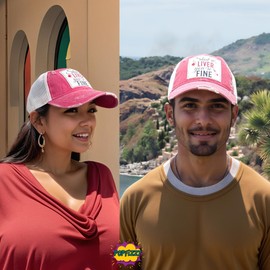 Popfizzy Shut Up Liver You're Fine Hat for Men and Women, Funny Drinking Gifts, Jersey Shore Trucker Hats, Adult Humor Caps