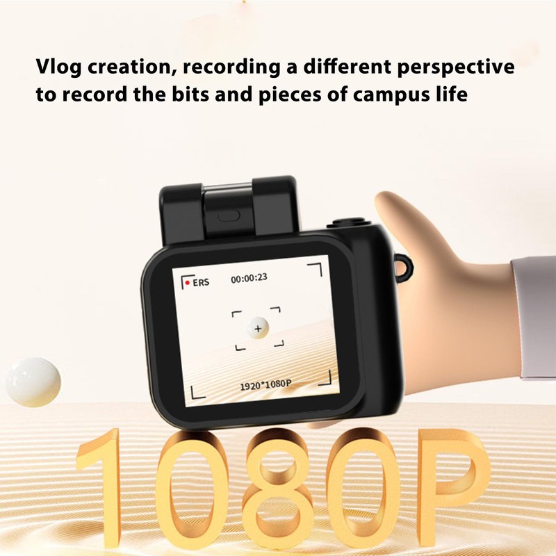 Plyisty Keychain Camera, 1080P Thumb Camera, 1.44 Inch Micro DV