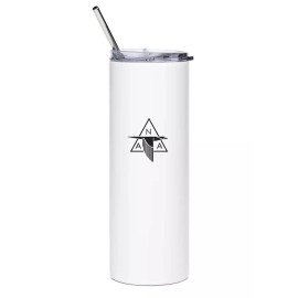 North American T-2 Buckeye Stainless Steel Water Tumbler with straw - 20oz.