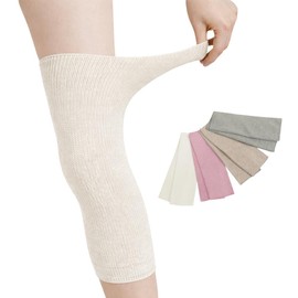 Silk Knee Supporter Thin Knee Warmer Loose Knee Warming Item Knee Warmer Unisex [2-Piece Set] Made in Japan Maruenit Silk Side Stretch Multi Supporter (Short) (Off-White)
