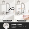 NOHALIPY Stainless Steel Brushed Nickel Bathroom Faucet with Pull Out