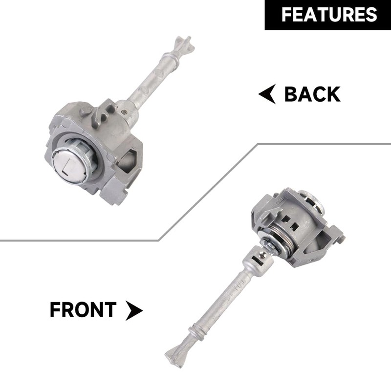 Yollky Front Door Lock Cylinder Set with Keys for Honda